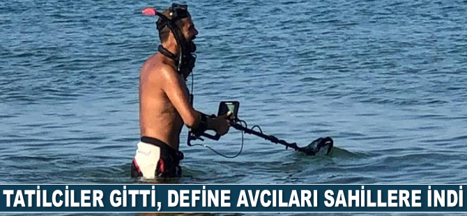 Tatilciler gitti, define avcıları sahillere indi