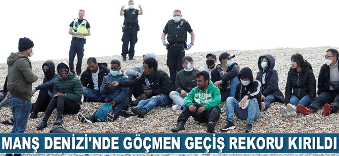 Manş Denizi'nde göçmen geçiş rekoru kırıldı