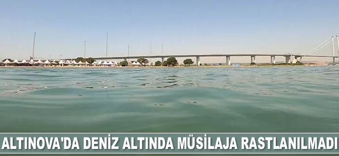 Altınova'da deniz altında müsilaja rastlanılmadı