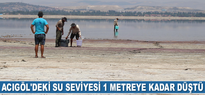 Acıgöl'deki su seviyesi 1 metreye kadar düştü