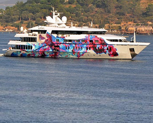 Saluzi isimli lüks yat, Bodrum’a demir attı