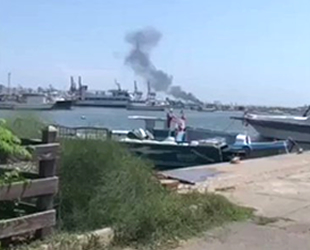 Lazkiye Limanı'nda bir gemide patlama: 2 yaralı