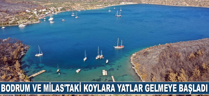 Bodrum ve Milas'taki koylara yatlar ve tekneler gelmeye başladı