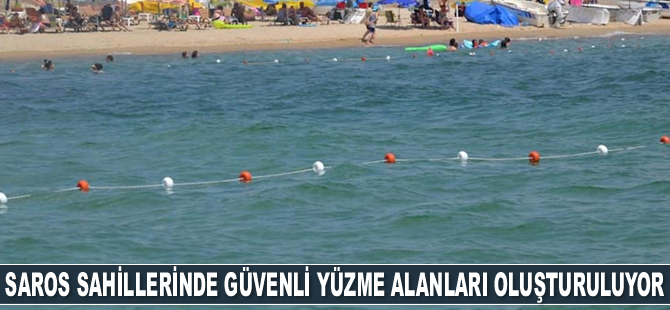 Saros sahillerinde güvenli yüzme alanları oluşturuluyor