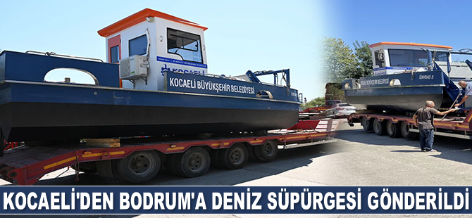 Kocaeli'den Bodrum'a deniz süpürgesi gönderildi