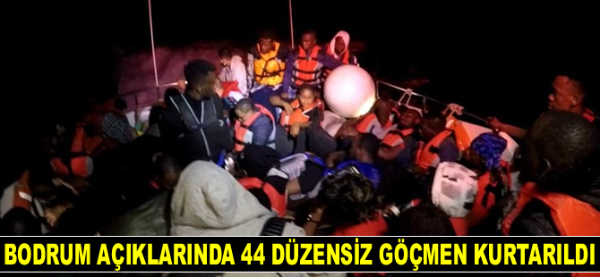 Bodrum’da 44 düzensiz göçmen kurtarıldı
