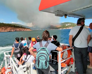 Heybeliada'da yangın sonrası tahliyeler başladı