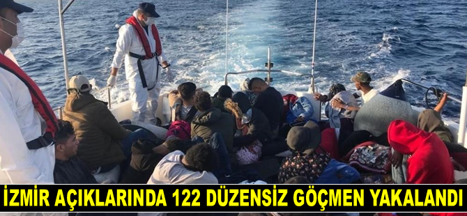 İzmir’de 122 düzensiz göçmen yakalandı
