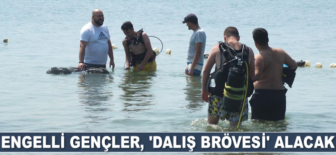Engelli gençler, 'dalış brövesi' alacak