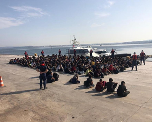 Çanakkale açıklarında 204 düzensiz göçmen yakalandı