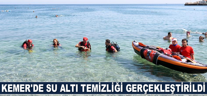 Kemer’de su altı temizliği gerçekleştirildi