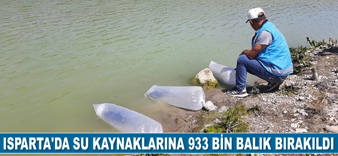Isparta’da su kaynaklarına 933 bin adet balık bırakıldı