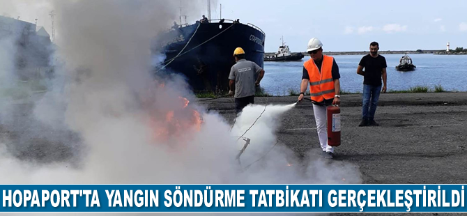 HOPAPORT’ta yangın söndürme tatbikatı gerçekleştirildi