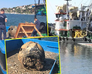 İstanbul Boğazı'nda balıkçı ağına mayın takıldı