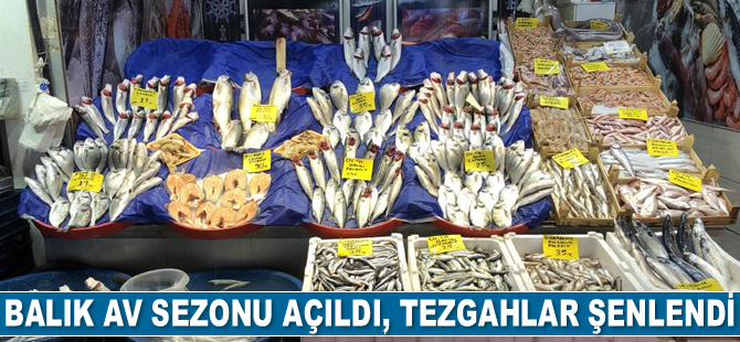 Balık av sezonu açıldı, tezgahlar şenlendi