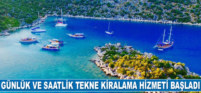 Günlük ve saatlik tekne kiralama hizmeti başladı