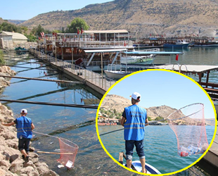 Şanlıurfa’nın saklı cenneti Halfeti’de temizlik çalışması yapıldı