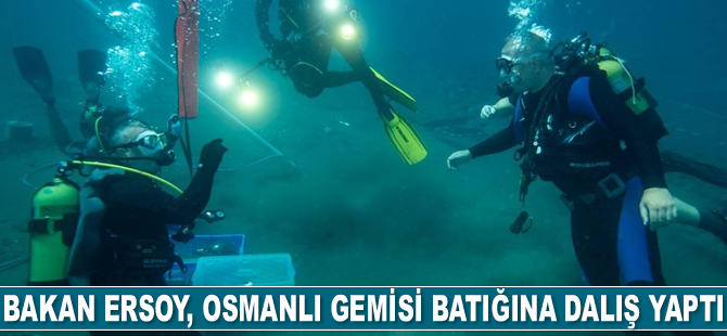 Mehmet Nuri Ersoy, Osmanlı gemisi batığına dalış yaptı