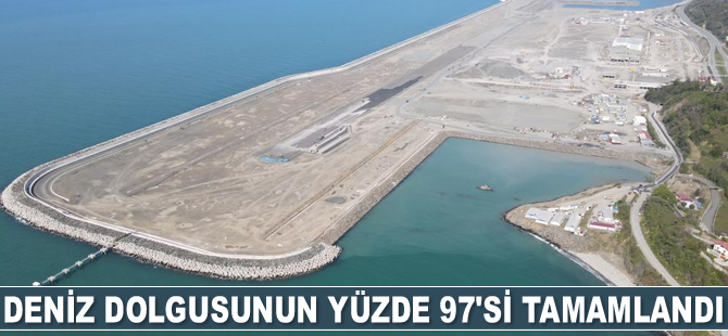 Rize-Artvin Havalimanı’nda dolgunun yüzde 97’si tamamlandı