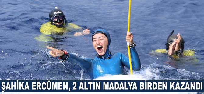 Milli sporcu Şahika Ercümen, 2 altın madalya birden kazandı