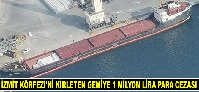 İzmit Körfezi'ni kirleten PORADA gemisine 1 milyon lira para cezası kesildi