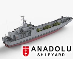 Anadolu Tersanesi, LCT çıkarma gemisini suya indiriyor