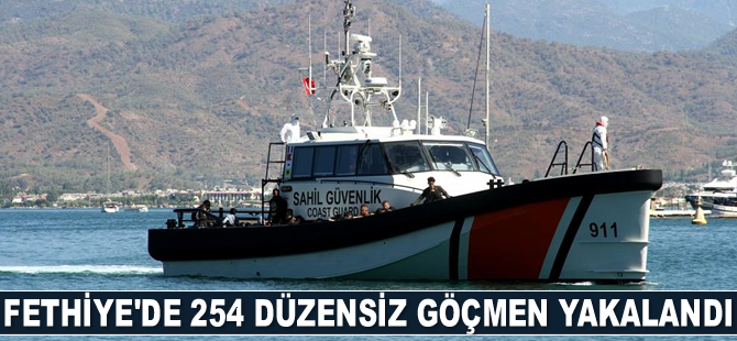 Fethiye'de 254 düzensiz göçmen yakalandı
