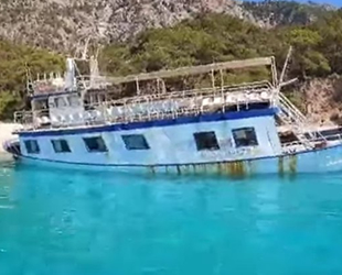 Kaçak göçmen taşıyan tekne, Fethiye’de karaya oturdu