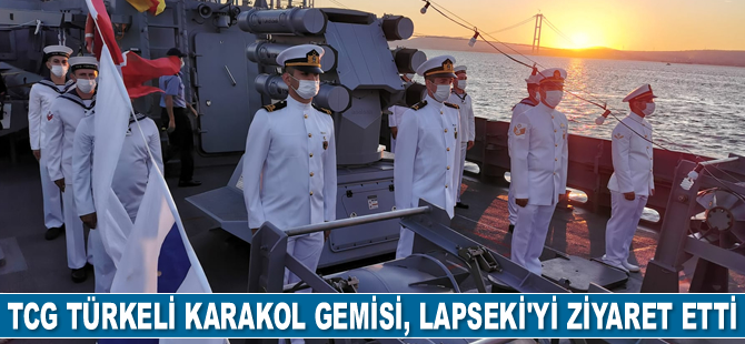 TCG Türkeli karakol gemisi, Lapseki'yi ziyaret etti
