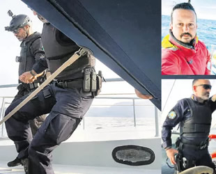 Yunan askerleri, Dardanelles isimli Türk yelkenlisini taciz etti