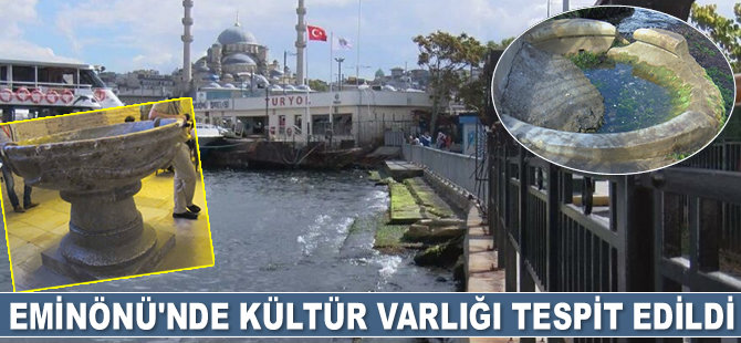 Eminönü'nde kültür varlığı tespit edildi
