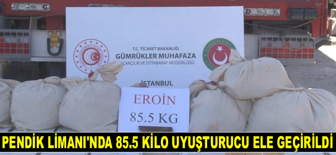 Pendik Limanı'nda 85.5 kilogram uyuşturucu ele geçirildi