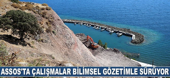 Assos Antik Liman bölgesinde çalışmalar bilimsel gözetimle sürüyor