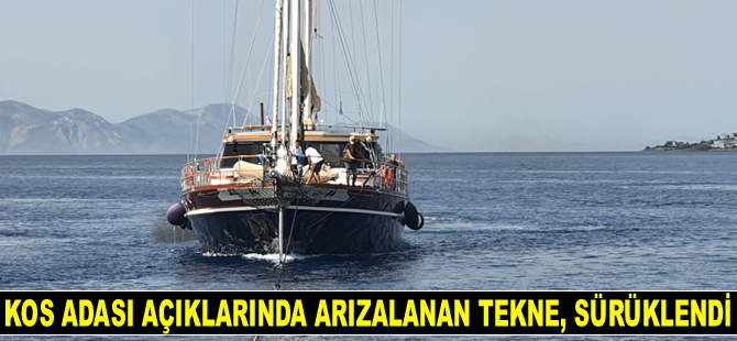 Kos Adası açıklarında arızalanan teknenin yardımına Kıyı Emniyeti yetişti