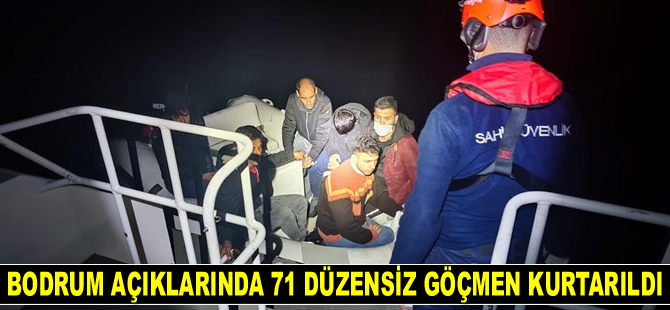 Bodrum açıklarında 71 göçmen kurtarıldı
