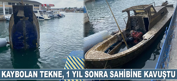 Seferihisar’da kaybolan Yaman isimli tekne, 1 yıl sonra sahibine kavuştu