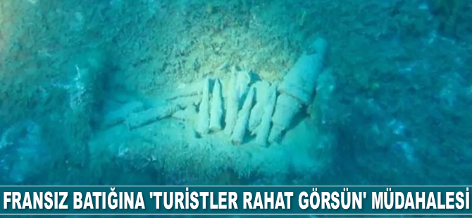 Fransız batığındaki mühimmatların gemi üstünde sergilendiği ortaya çıktı
