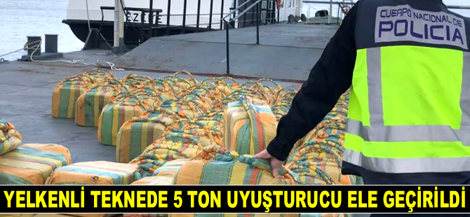 Atlas Okyanusu'nda yelkenli teknede 5 ton uyuşturucu ele geçirildi