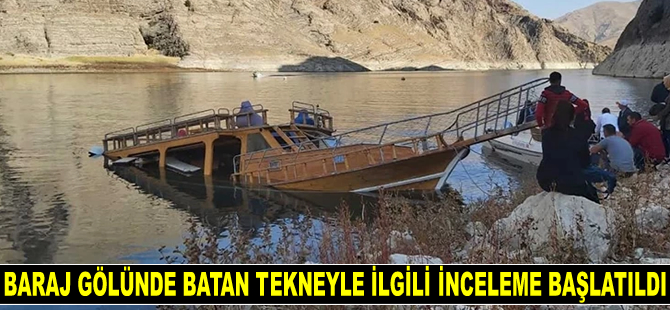 Keban Baraj Gölü’nde batan tekne ile ilgili inceleme başlatıldı