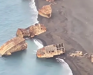 2. Dünya Savaşı'nda batan Japon gemileri, yanardağ patlamasıyla su yüzeyine çıktı