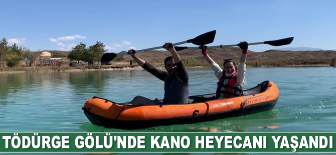 Tödürge Gölü’nde kano heyecanı yaşandı