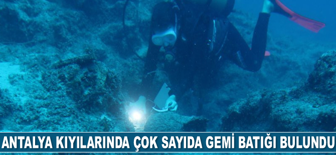 Antalya kıyılarında 8 adet gemi batığı bulundu