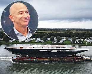 Jeff Bezos’un Y721 isimli yelkenli yatı suya indirildi
