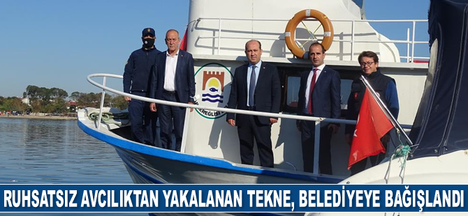 Ruhsatsız avcılıktan yakalanan teknenin mülkiyeti kamuya geçirildi