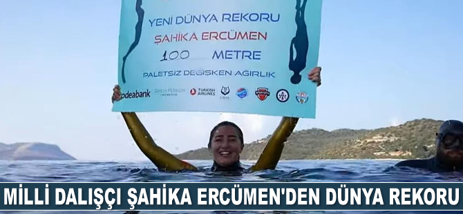 Şahika Ercümen, paletsiz değişken ağırlık kategorisinde dünya rekoru kırdı