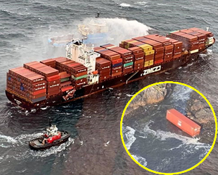 Zim Kingston isimli gemiden 109 adet konteyner denize düştü