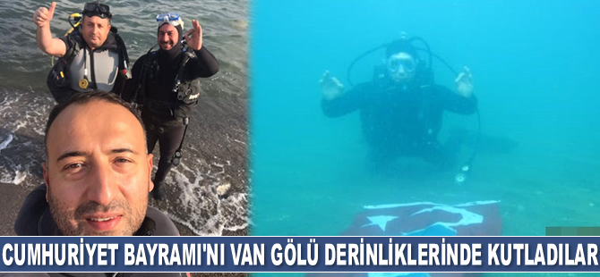 ASAD üyeleri, Cumhuriyet Bayramı’nı Van Gölü'nün derinliklerinde kutladılar