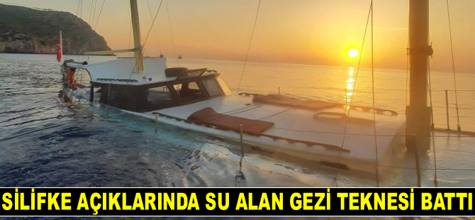 Silifke’de su alan gezi teknesi battı
