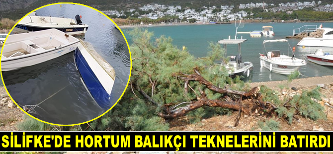 Silifke'de hortum  balıkçı teknelerini batırdı
