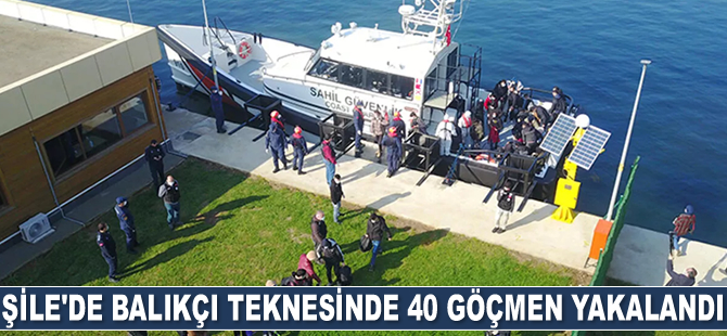 Şile’de Kaya-X isimli balıkçı teknesinde 40 göçmen yakalandı